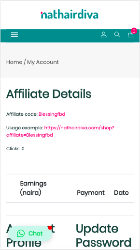 Affiliate details