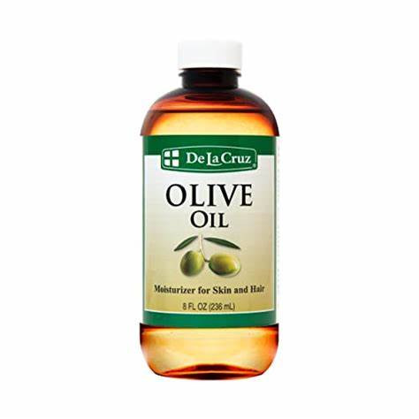 De La Cruz Pure Olive Oil - Natural Expeller Pressed Olive Oil for Hair and Skin - Lightweight Body Oil for Dry Skin 8 Fl. OZ