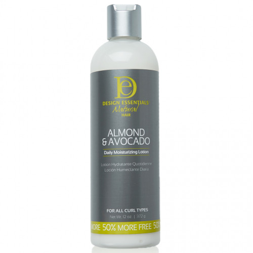 Design Essentials Almond & Avocado Daily Hair Moisturizing Lotion with Jojoba & Olive Oil, 12 Ounce