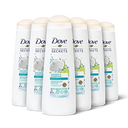 Dove Nourishing Secrets Hydrating Shampoo for Daily Use Coconut and Hydration Dry Hair Shampoo With Refreshing Lime Scent 12 oz, 6 Count